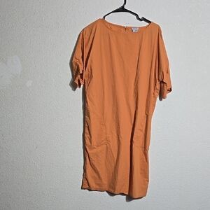 Jigsaw Minimalistic Orange Cotton Dress